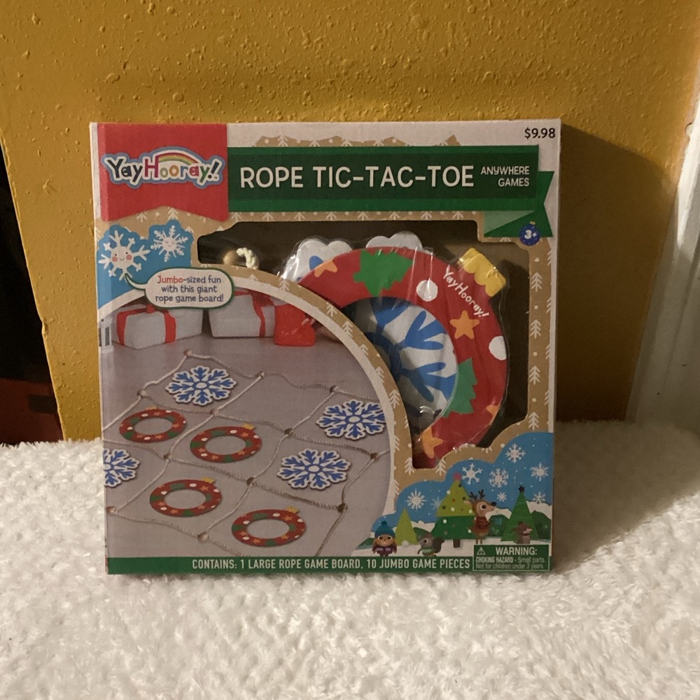 Festive Rope Tic-Tac-Toe Game - Red and Blue